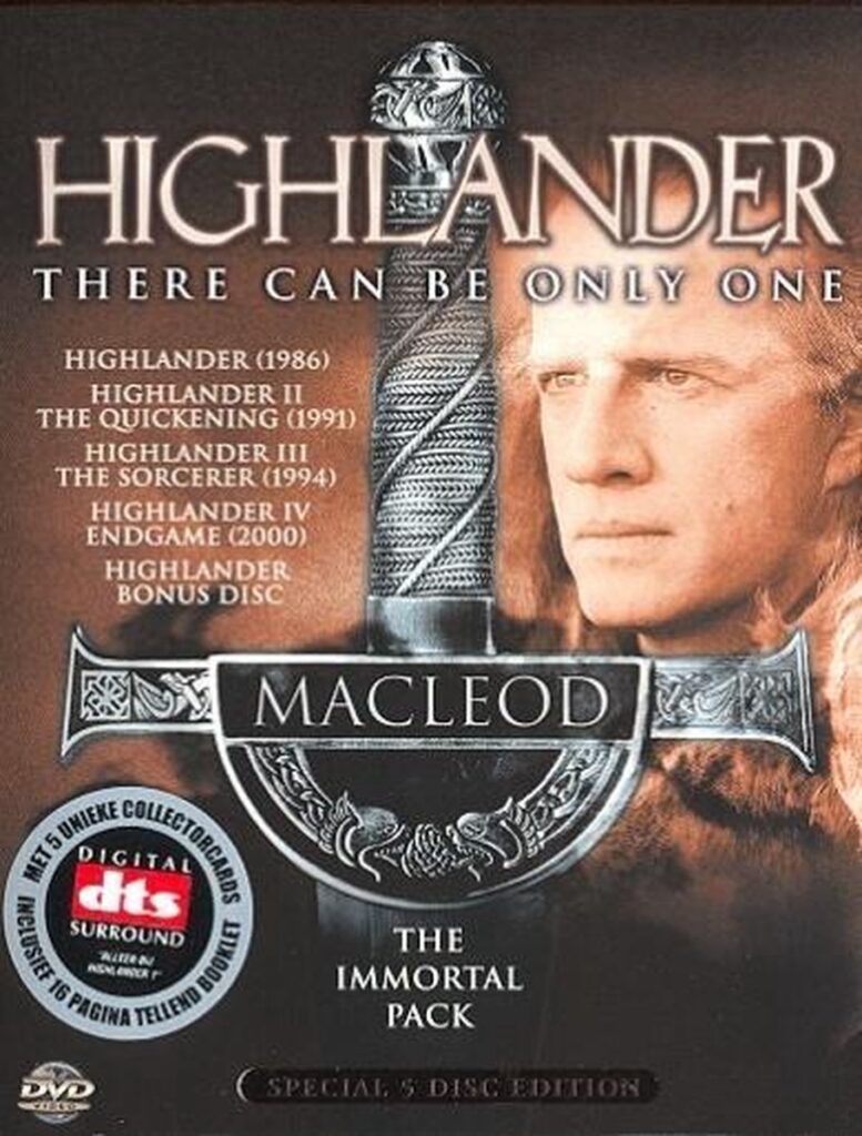 Highlander 1-4 4xDVD BOX