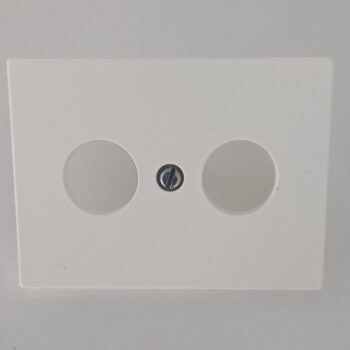 Niko da Vinci Titanium White centraal plaatje 2x luidspreker of coax 44-565