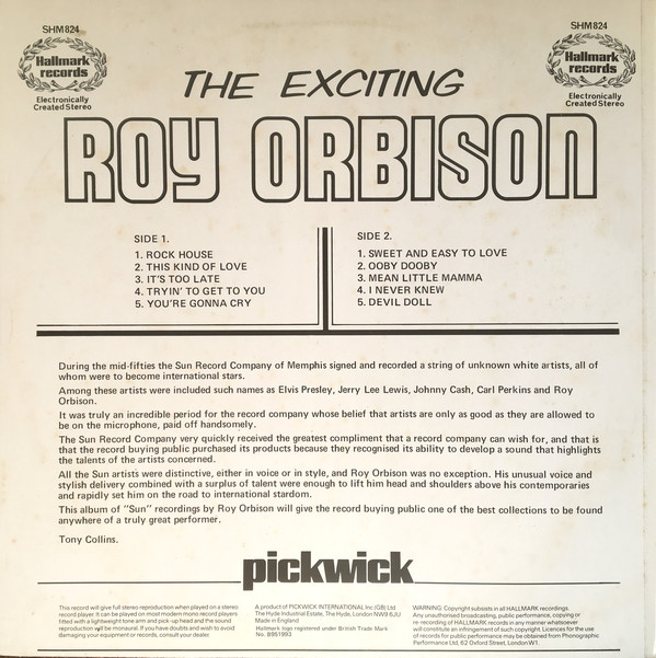 Roy Orbison – The Exciting Roy Orbison - Afbeelding 2
