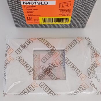 Bticino Light Wit afdekplaat 2 modules 115x80mm N4819LB