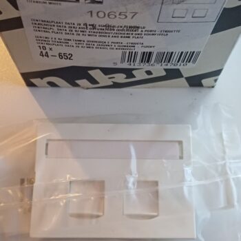 Niko da Vinci Titanium White centraal plaatje data 2x RJ schijfje 44-652