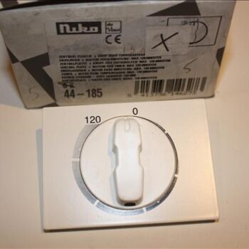 Niko da Vinci Titanium White centraal plaatje + knop voor tijdschakelaar max 120minuten-0