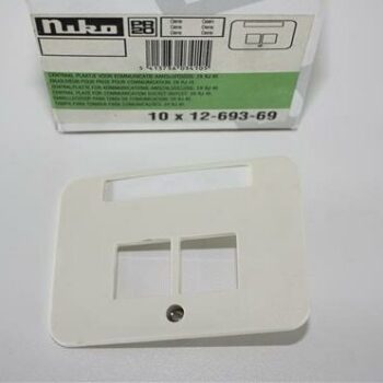 Niko PR20 creme centraal plaatje voor communicatie-aansluitdoos 2xRJ45-0