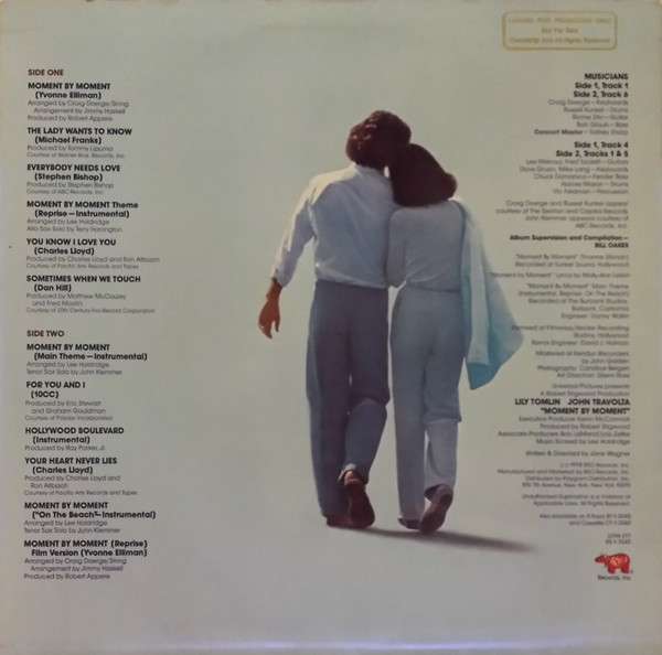 Various – Moment By Moment Original Movie Soundtrack - Afbeelding 2