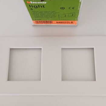 Bticino Light Wit afdekplaat 2×2 modules 159x80mm N4802/2LB