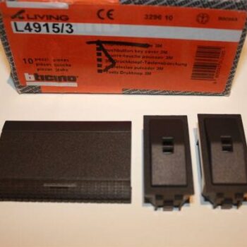 Bticino Living Zwart toets 3 modules met lens -0