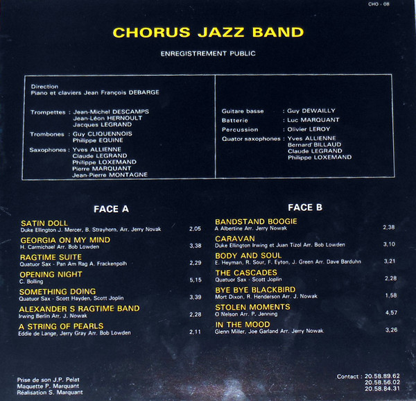 Chorus Jazz Band – Chorus Jazz Band - Afbeelding 2