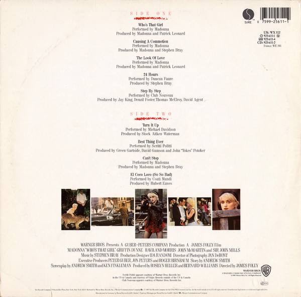 Madonna – Who's That Girl (Original Motion Picture Soundtrack) - Afbeelding 2