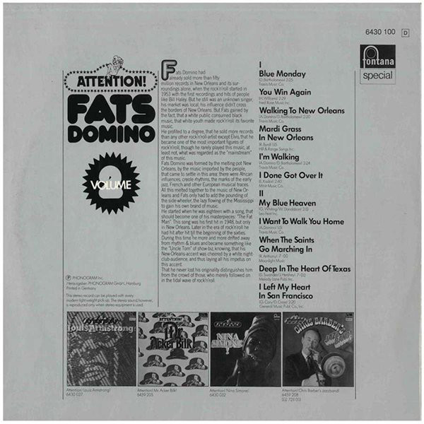 Fats Domino – Attention! Fats Domino! Vol. 2 - Afbeelding 2