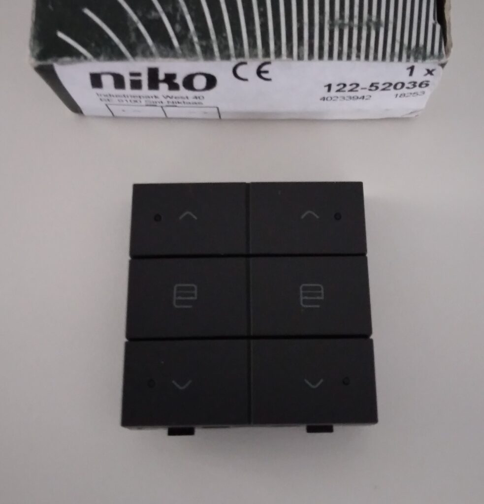 Niko Home Control anthraciet motorsturingsbediening led 122-52036
