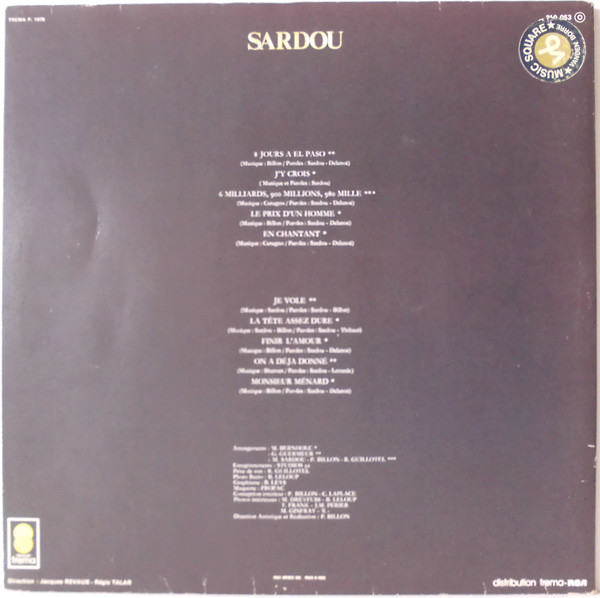 Michel Sardou – Sardou - Afbeelding 2