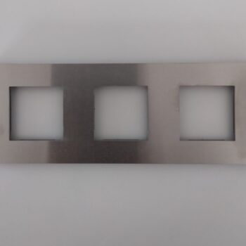 Niko Pure Stainless Steel afdekplaat drievoudig horizontaal 150-76700