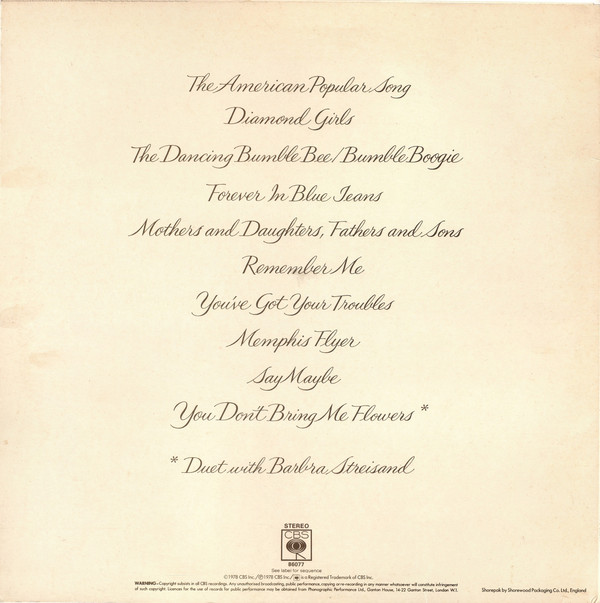 Neil Diamond – You Don't Bring Me Flowers - Afbeelding 2