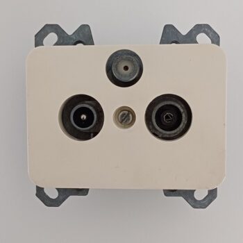 Niko PR20 creme inbouw TV+FM+satelliet aansluiting 12-695-51