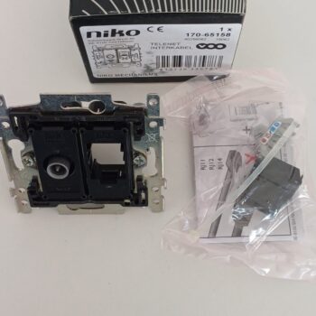 Niko sokkel coax+RJ45 CAT5E 170-65158