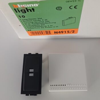 Bticino Light Wit toets 2 modules lens N4915/2