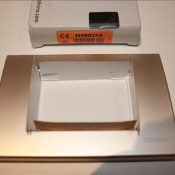 Bticino Light Zilver Afdekplaat 3 modules 114x80mm-0