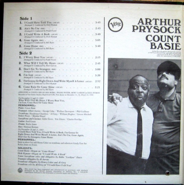 Arthur Prysock / Count Basie – Arthur Prysock / Count Basie - Afbeelding 2