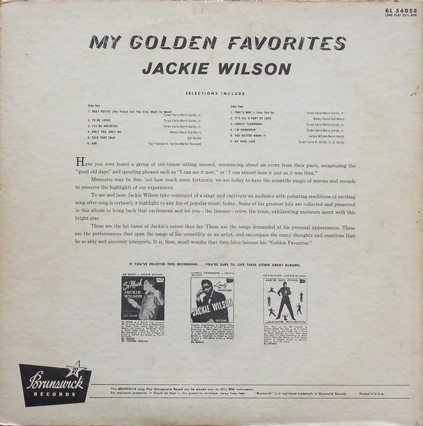 Jackie Wilson – My Golden Favorites - Afbeelding 2