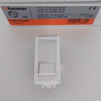 Bticino Light wit rj45 cat 5E connector 1module breed N4279C5E