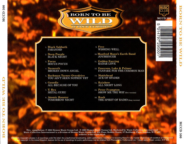 Various – Born To Be Wild (16 Rock Classics) - Afbeelding 2