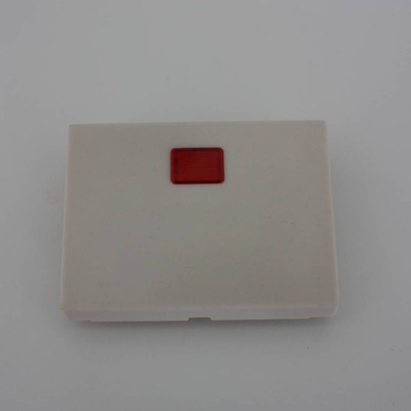 Niko PR85 creme schijfje + toets met rood venstertje voor schakelaar of drukknop-0