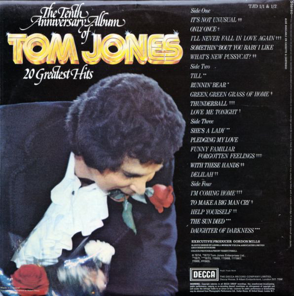 Tom Jones – The Tenth Anniversary Album Of Tom Jones Featuring His Greatest Hits 2xLP - Afbeelding 2