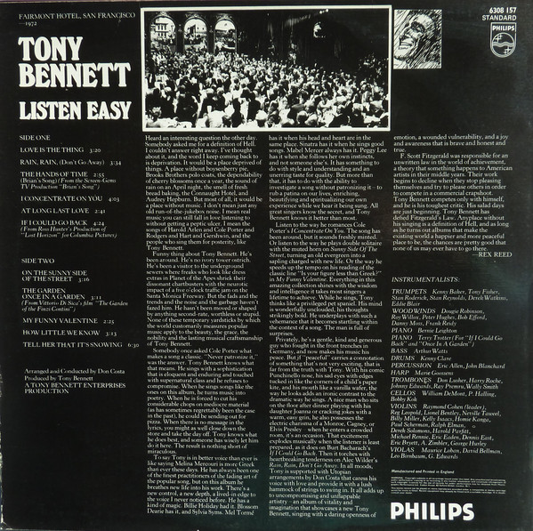 Tony Bennett – Listen Easy - Afbeelding 2