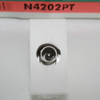 Bticino Light Wit coax aansluiting impedantie 75ohm N4202PT