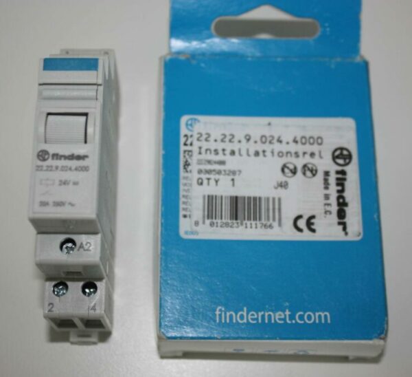 Finder relais 2xNO 20A 250V stuurspanning 24V/DC-0