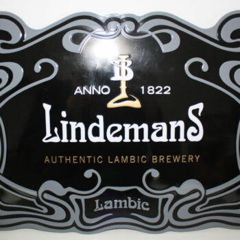 Reclamebord Lindemans Lambic metaal