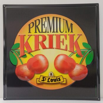Reclamebord Kriek St Louis metaal 43cmx43cm