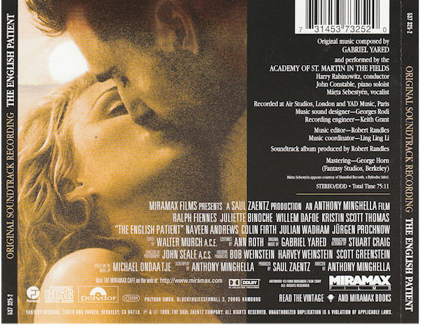 Various – The English Patient (Original Soundtrack Recording) - Afbeelding 2