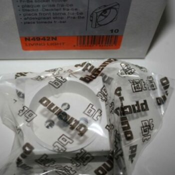 Bticino Living Light Wit plaatje voor stopcontact 2P+A-0