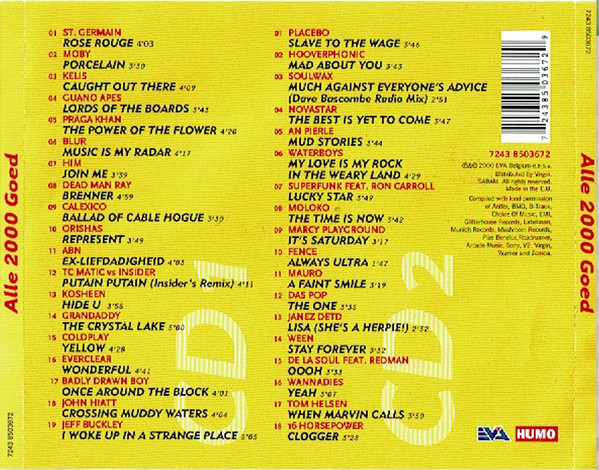 Various – HUMO - Alle 2000 Goed 2xCD - Afbeelding 2