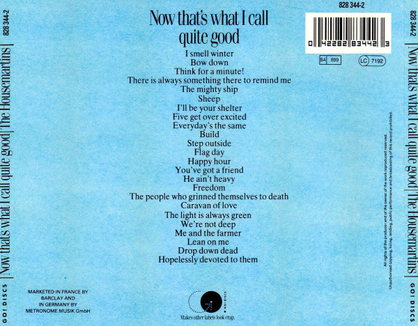 Housemartins, The – Now That's What I Call Quite Good - Afbeelding 2