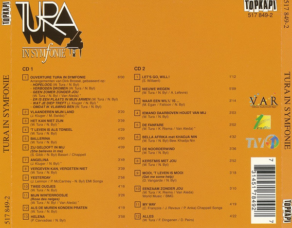 Will Tura m.m.v. BRTN Filharmonisch Orkest en Groot Gemengd Koor – Tura In Symfonie 2xCD - Afbeelding 2