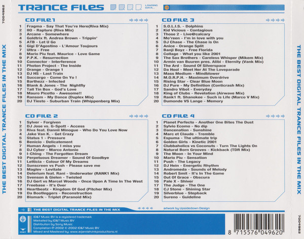 Various – Trance Files 2002 V 1.0 4xCD - Afbeelding 2