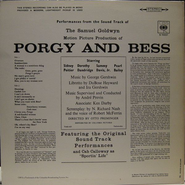 Samuel Goldwyn – Porgy And Bess - Afbeelding 2