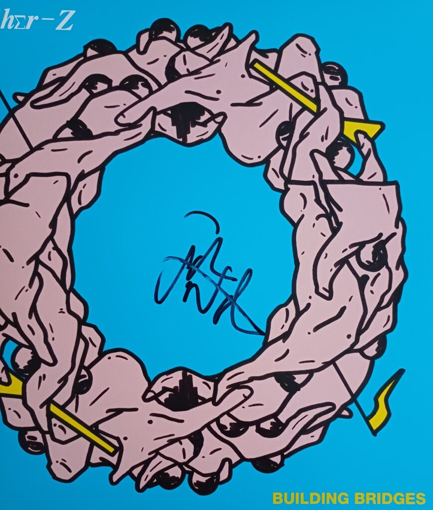Fischer-Z – Building Bridges Coloured Vinyl - Limited Edition - handtekening John Watts - Afbeelding 4