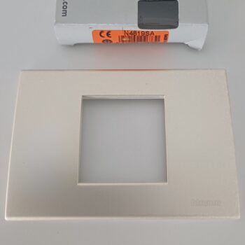 Bticino Light Zilver afdekplaat 2 modules 115x80mm N4819SA
