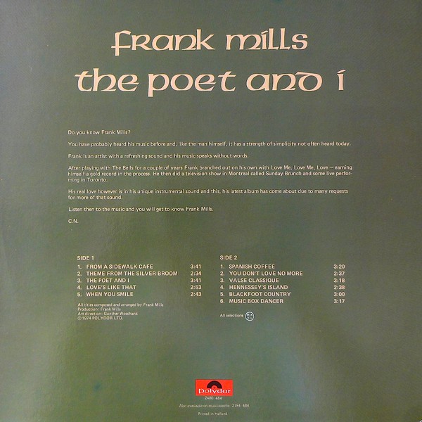Frank Mills – The Poet And I - Afbeelding 2