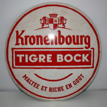 Reclamebord Kronenbourg metaal 40cm diameter