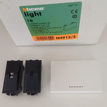 Bticino Light Wit toets 3 modules lens N4915/3