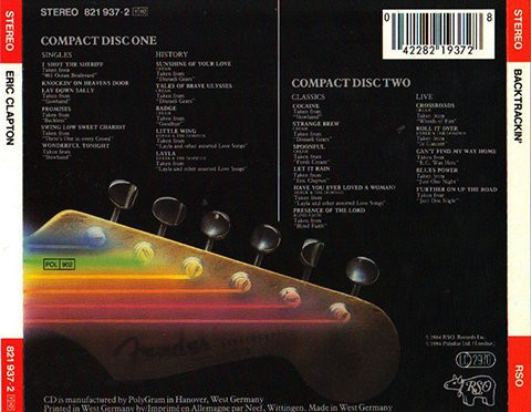 Eric Clapton – Backtrackin' (22 Tracks Spanning The Career Of A Rock Legend) 2xCD - Afbeelding 2