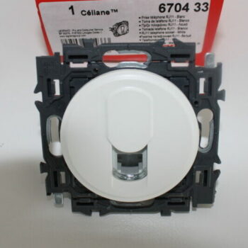 Legrand Céliane wit RJ11 telefoon contactdoos 670433