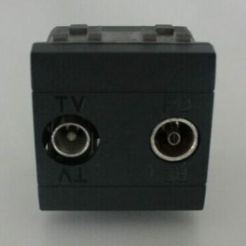 Bticino Living zwart tv/radio stopcontact L4203D gebruikt