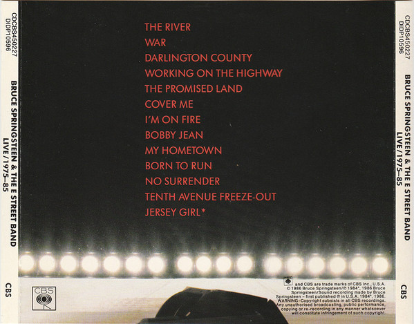Bruce Springsteen & The E Street Band – Live 1975-85 3xCD - Afbeelding 3