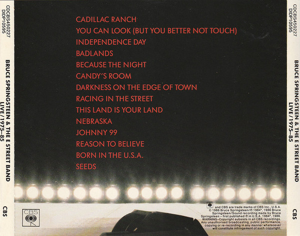 Bruce Springsteen & The E Street Band – Live 1975-85 3xCD - Afbeelding 4