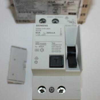 Siemens verliesstroomschakelaar 2polig 63A 300mA 240V 5SM3 616-6BA
